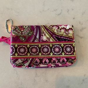 Vera Bradley folderover wallet -very berry paisley